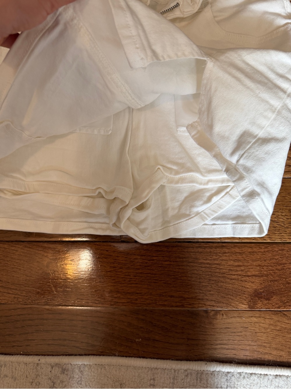 White Denim Mini Skort - Picture 4 of 4